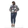 thumbnail image 4 of White Mark Women's Plus Size Floral Bomber Jacket, 4 of 5