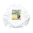 thumbnail image 4 of Trendy Game Day Sweatshirt for Women, Teens, and Kids Green & Yellow Girly Football Sweater White Sweatshirt Youth Small, 4 of 5