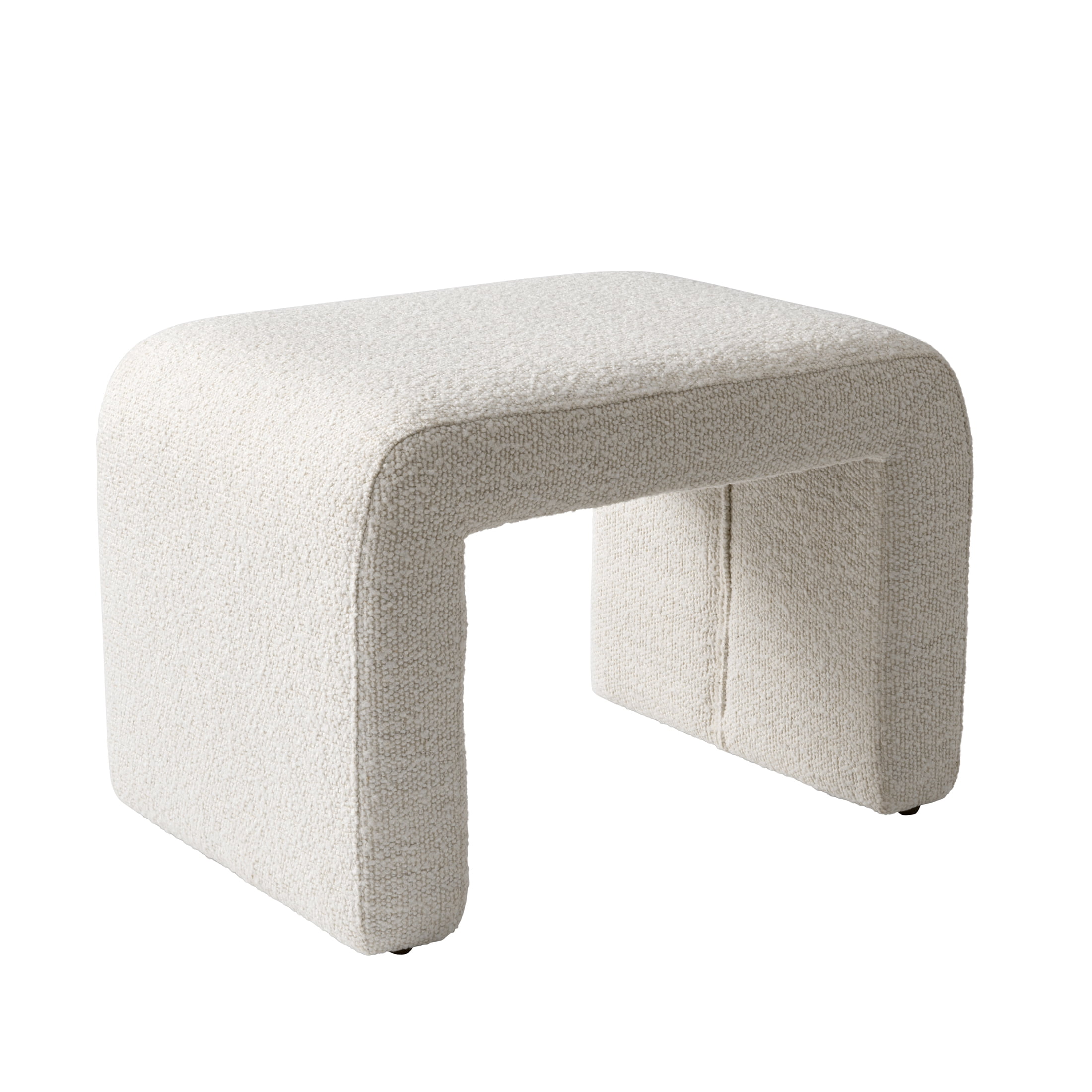 Better Homes & Gardens Juliet Waterfall Boucle Ottoman, Ivory