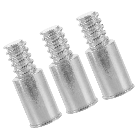 FELTECHELECTR Broom Handle Threaded End Connector Parts Iron 3Pcs Silver