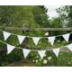 thumbnail image 5 of 10 m/32 pies 36 piezas banderines triangulares blancos boda doble capa tela banderines pancarta guirnaldas, 5 of 5