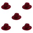 thumbnail image 1 of maskred Stylish And Portable Hats For Outdoor Enthusiasts Wide Application Trilby Hats wine red 5Set, 1 of 6