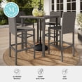 thumbnail image 5 of Martha Stewart Set of 2 Indoor-Outdoor Patio Bar Stools in Gray Rattan Wicker, 5 of 12