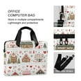 thumbnail image 4 of FORMRS 16" Laptop Bag Carrying Sleeve Case with Handle Travel Shoulder Briefcase, Red Nordic Christmas House, 4 of 8