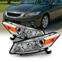 AKKON - Fits 2008-2012 Honda Accord 2Door Coupe Chrome Halogen Type Headlamps Driver Passenger Headlights Pair