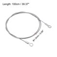 thumbnail image 2 of Unique Bargains 1.5mmx100cm Stainless Steel Lanyard Cable Eyelets Ended Wire Rope 6 Pack, 2 of 5