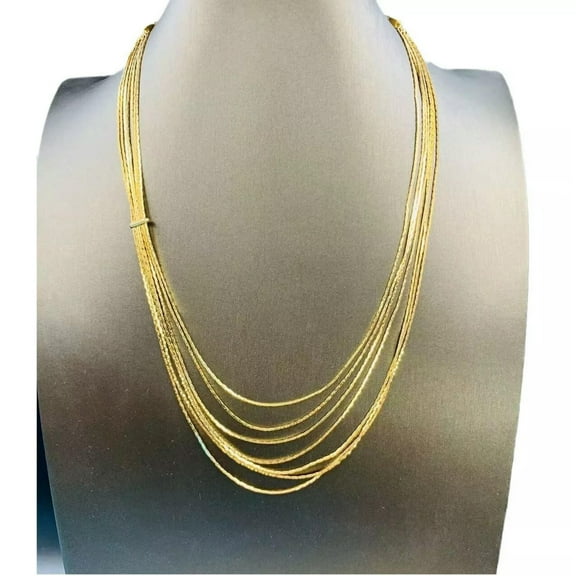HOOUN Women's multi-layer Necklace with 14K Gold Plated Collarbone Chain Jewelry