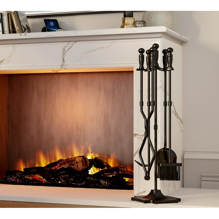 Aazon.co: Fire Beauty Fireplace Tools Set 5 Pieces Wrought Iron Fire Tool Set For Outdoor