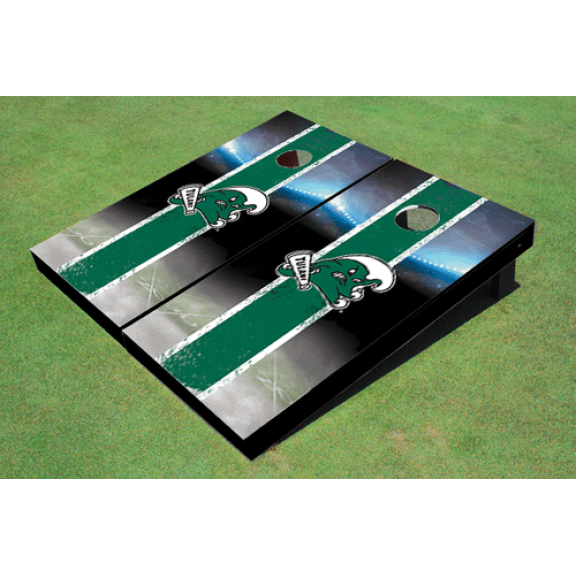 Tulane University Field Long Stripe Matching Green Themed Cornhole Boards