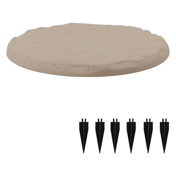 Hexagonal Garden Stepping Stones - Ground Nails, Easy Install, Durable - for Outdoor Walkways, Lawns & Parks