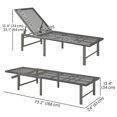 thumbnail image 2 of Outsunny Light Grey Wicker Outdoor Lounge Chair: 5-Position Reclining Patio Lounger with Steel Frame, Weather-Resistant PE Rattan, 66.1" L x 24" W for Sunbathing & Relaxation, 2 of 7