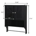 thumbnail image 3 of S-HOME Over The Toilet Storage Cabinet with 2 Doors and Adjustable Shelves, Perfect for Bathroom or Living Room Use，Black, 3 of 8