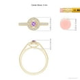 thumbnail image 5 of ANGARA Natural Vintage Style Amethyst Halo Ring with Milgrain Detailing in 14K Yellow Gold for Women (Size-3mm) | February Birthstone, Anniversary, Jewelry Gift for Women | Natural Amethyst Ring, 5 of 10
