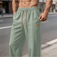thumbnail image 5 of SOOMLON Viscose Pants for Men Big and Tall Long Pants Loose Elastic Waist Drawstring Trousers Cooling Draped Pants, 5 of 8