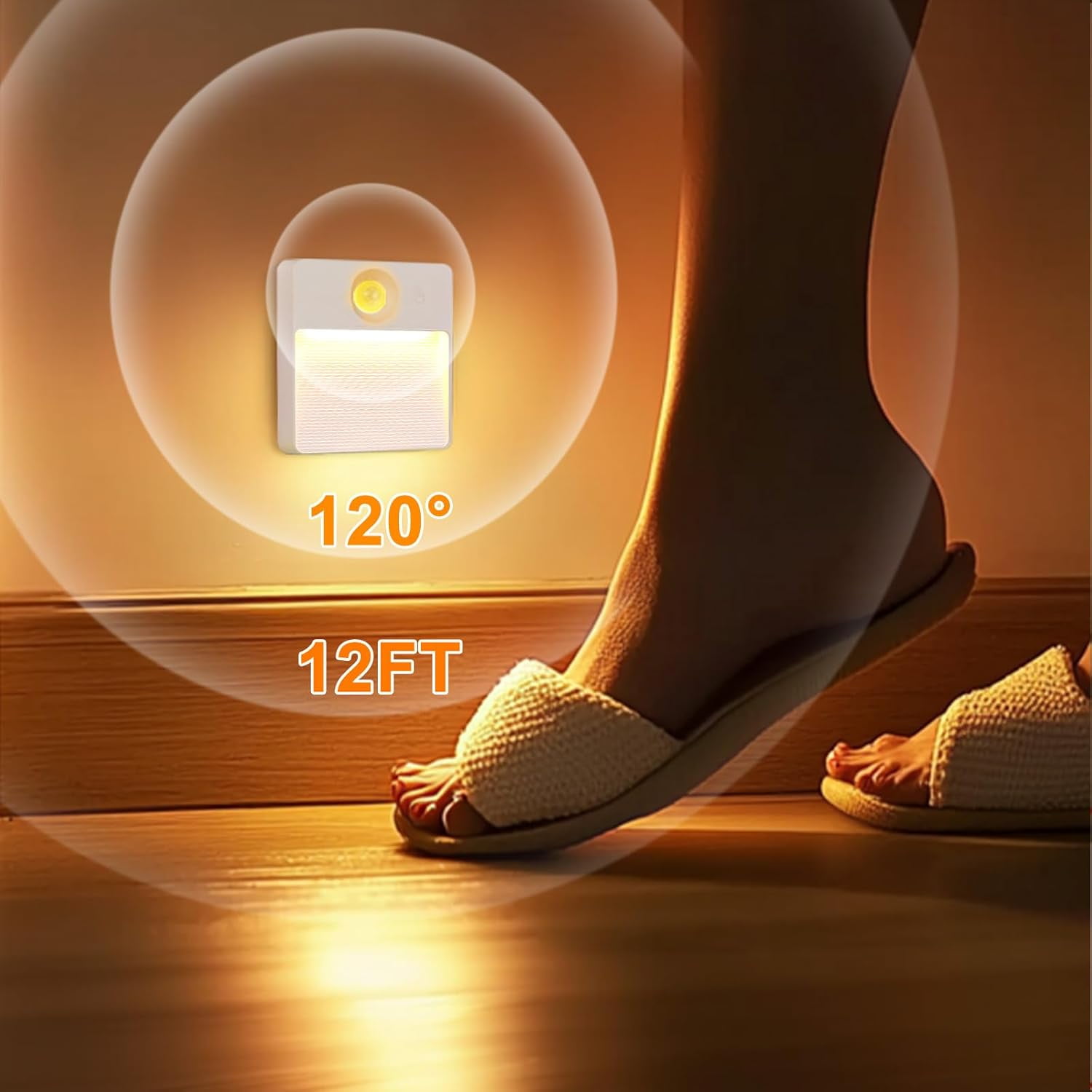 8 Sets RGBW Rechargeable Motion Sensor Stair Lights, Magnetic LED Lighting for Staircase, Closets & Bathrooms