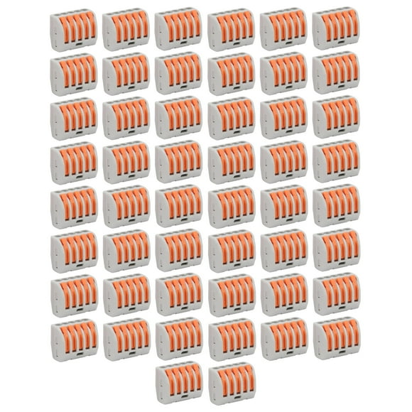 PC Wire Connectors,50Pcs Push Wire Wiring Universal Compact Wiring Push Wire Wiring Connector Time-Tested Durability