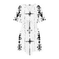 thumbnail image 3 of Floral Robe d'Été à Imprimé pour Femmes Col en V Manches Courtes Robes Décontractées Amples de Plage avec Poches, 3 of 8