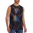 thumbnail image 2 of Balery Rainbow Wings Majestic Dragon Camisetas sin mangas para hombre, absorbe la humedad y protege contra el mal olor.-Medium, 2 of 7