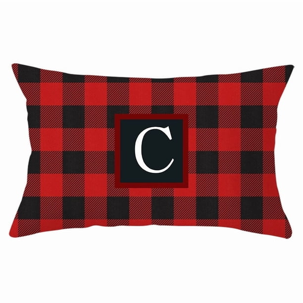 Funda de almohada navideña con diseño de muñeco sin rostro, gnomo enano, duende, enrejado, árbol de Navidad, copo de nieve, lino estampado, funda de almohada para sofá, funda de almohada de piel de me