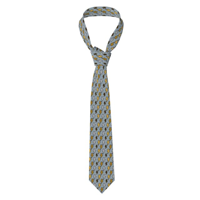 Fotbe Lightning Bolts Corbata Clásica para Hombre con Estampado – Corbata de Seda Jacquard Tejida, para Negocios, Bodas y Eventos Formales