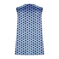 thumbnail image 4 of Qiaocaity Summer Shirts for Women Round Neck Printed Sleeveless Top Short Sleeve Round Neck Tops Blouses Sky Blue S, 4 of 5