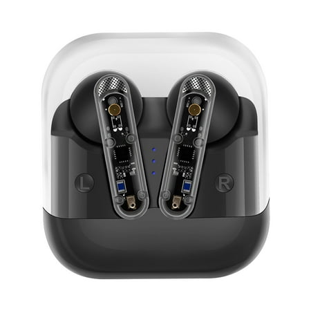 RBCKVXZ Bluetooth 5.3 Wireless Earbuds with Wireless Charging Case High Stereo Headphones In Ear Built In Mic Headset Premium Sound with Bass for Sport Birthday Gifts Black