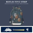 thumbnail image 5 of FORMRS Unisex School Backpack 17" Student Travel Bag with Laptop Compartment, Retro Floral Orange, 5 of 7