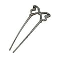 thumbnail image 3 of Bradem French Bow Hair Pins U Shaped,Black/Silver/Gold Metal,2 Long Prongs,Large Hairpins for Long Thick Hair,Chignon/Bun Updos, 3 of 7