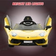 thumbnail image 5 of Luku 12V Lamborghini Electric Ride-On Car for Kids with Parent Remote, MP3/USB, Scissor Doors, LED Headlights, Smooth Start, 2 Speeds Manual, 3 Speeds Remote, for Toddlers Ages 3-8, 55 lbs Capacity, 5 of 8