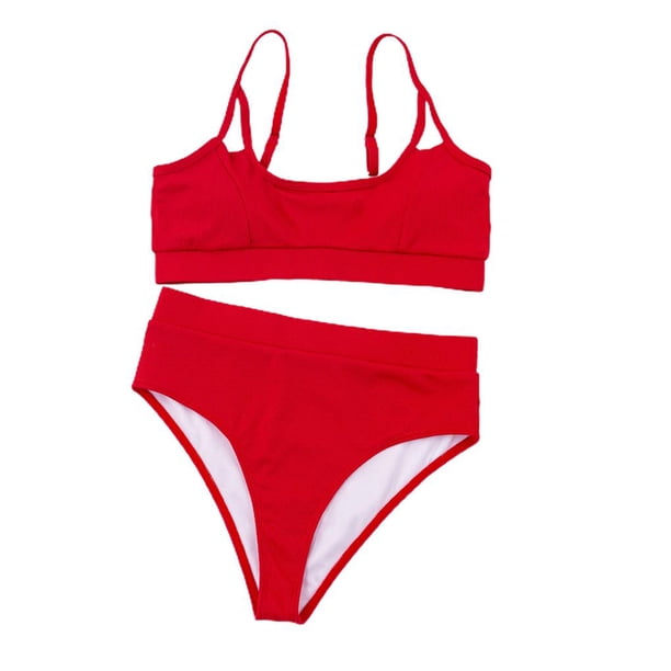 Baño De Cintura Alta, Traje De Baño Cómodo Para Mujer, Conjunto De Traje De Baño Transpirable Con Forro Desmontable Para Nadar Al Aire Libre, Playa, Fiesta En La Piscina Guardurnaity OD010776-05