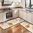 thumbnail image 3 of Kitchen Rugs Sets Of 2,Pioneer Flower Floral Print Pattern Anti Fatigue Kitchen Mat Rugs Non Slip Washable,Decorative Kitchen Floor Mats for Kitchen,Sink,Laundry,17"x47"+17"x47", 3 of 5
