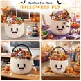thumbnail image 3 of YOYTOO Cotton Rope Halloween Basket with Handle, Cute Boo Baskets for Kids, Halloween Ghost Bins for Candy Girl Boy Party Decoration, White, 3 of 10
