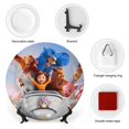 thumbnail image 3 of Parque mágico Plato decorativo de porcelana fina (bone china), plato decorativo de cerámica para hogar, oficina, soporte de pared, platos decorativos para dormitorio - 6 pulgadas (15 cm), 3 of 6