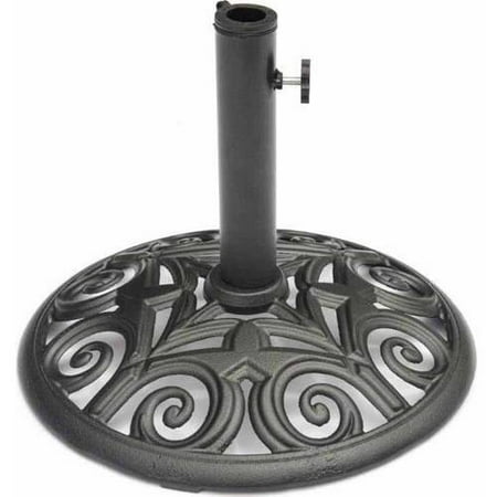 Cast Iron Umbrella Base - 17.7 Inch Diameter by Trademark Innovations (Black)