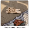 thumbnail image 3 of unbranded 1Par Sandalias De Paja Para Mujer Beige Con Para Uso Casual Y Veraniega, 3 of 6