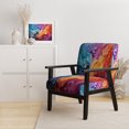 thumbnail image 2 of Designart "Chromatic Illusion Opt Art wall decor" Chaise d'Appoint Moderne Rembourrée Multicolore - Fauteuil Moderne pour Chambre, 2 of 7