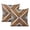 Ethnique (72), variante sur Housses de Coussin Boho Brunes Ethniques 16x16 Pouces, Taies de Coussin à Motif Kuba Tribal en Toile de Boue Imprimé Recto Verso, Ensemble de 2 Housses de Coussin Décoratif pour Chaise, Canapé, Maison et Déco Extérieure