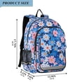 thumbnail image 2 of FORMRS Unisex School Backpack 17" Student Travel Bag with Laptop Compartment, Blue Daisy, 2 of 7