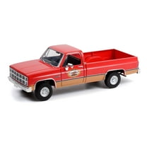 1982 GMC K-2500 Sierra Grande Wideside with Trailer Hitch, Red and Beige - Greenlight 13612 - 1/18 scale Diecast Car