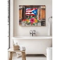 thumbnail image 6 of Puerto Rico Flag Wall Art for Living Room,Canvas Picture Wall Decor for Bathroom Bedroom,Farmhouse Retro Flowers American Flags Painting Artwork for Office Kitchen Hallway Dining Room Decor 20"x24", 6 of 8