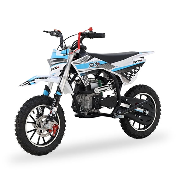 SYX MOTO Holeshot Z 50cc 4-Stroke Kids Dirt Bike, Fully Automatic Off-Road Mini Pit Bike, Blue