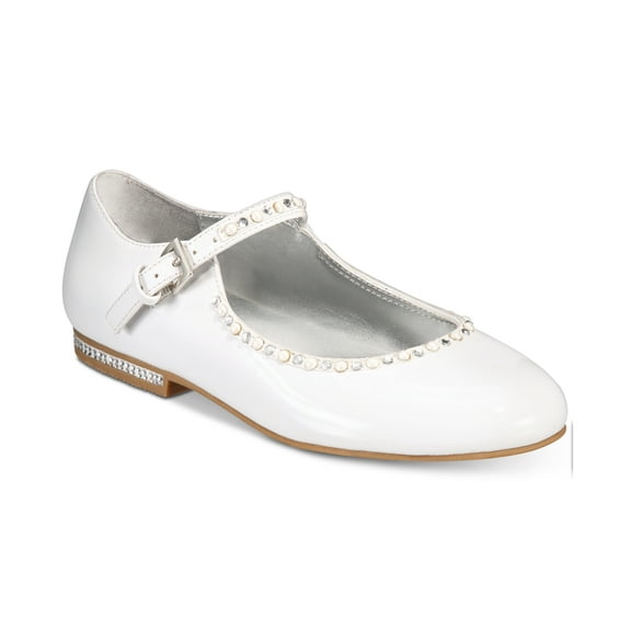 Kenneth Cole Reaction Blanche Stone Shoes Little Girls 11-3 Big Girls 3.5-7 White 5 Little Kid