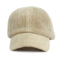 thumbnail image 4 of Baqcunre Clearance! Baseball Cap, Faux Lamb Wool Baseball Cap for Men Women Teddy Fleece Sports Hats Warm Winter Outdoor Travel Gift, Womens Baseball Caps, Sun Hats for Women, 4 of 4