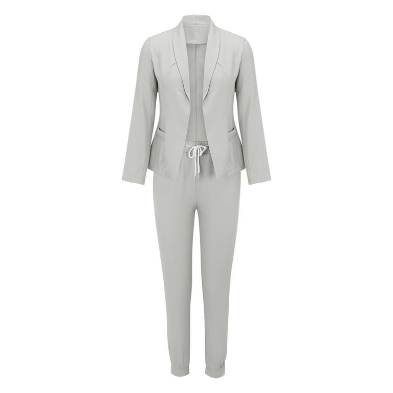 Grey pantsuit wedding best sale