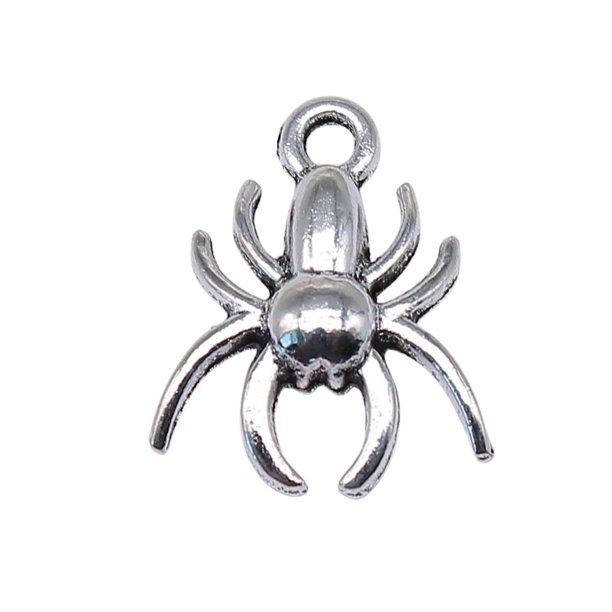 50 colgantes de Halloween con diseño de araña de animales para manualidades, pulseras, collares, pendientes, llaveros, accesorios para hacer joyas