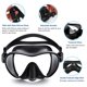 thumbnail image 2 of 1 pieza （Negro）Máscara de buceo, gafas de buceo antivaho, vidrio templado para hombres jóvenes, mujeres, silicona anti-buée antidéflagrante, todo incluido, espejo facial para snorkel, 2 of 5