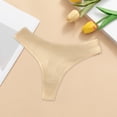 thumbnail image 4 of Cotton Thongs for Women Soft Low Rise Sexy T Back Ladies Panties Ribbed No Show Breathable Stretch Underwear, 4 of 8