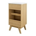 thumbnail image 5 of Modway Soma 18" Modern Wood Bathroom Vanity with Adjustable Shelf in Oak/White, 5 of 16