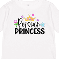 thumbnail image 4 of Inktastic Persian Princess with Crown and Flowers Girls Long Sleeve Toddler T-Shirt, 4 of 5