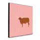 thumbnail image 1 of "Treasures Ankole-Watusu Cow Pink Check Panel wall-decor, Multicolor" Caroline's Treasures BB7823UP88, 1 of 1